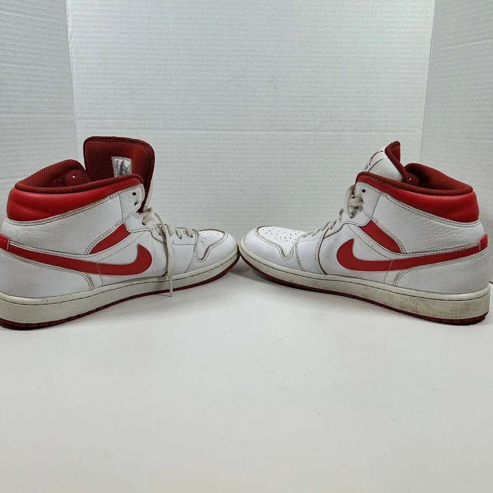 Nike Shoes Mens 11 White Air Jordan 1 Mid SE  Lobster Dune Red FJ3458-160
